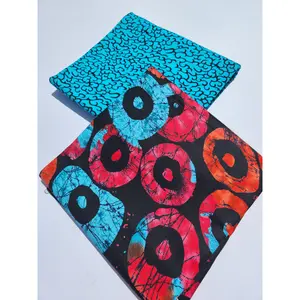 Pink and Blue Mix and Match African Fabric