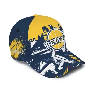 Unisex Adjustable Baseball Cap Featuring Denver Basketball Design, Perfect for Any Season, Ideal for Casual Outdoor Activities, Sun Protection, And Travel During Spring And Fall, As Well As Beach Gatherings