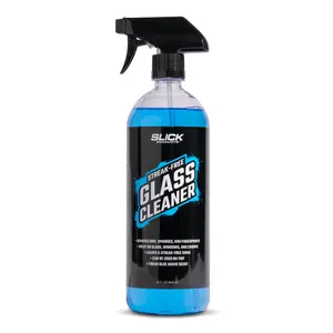 Slick Products Streak-Free Glass Cleaner – Ammonia-Free Window, Mirror, Chrome & Tint Cleaner – Removes Dirt, Smudges & Fingerprints – Ready-to-Use