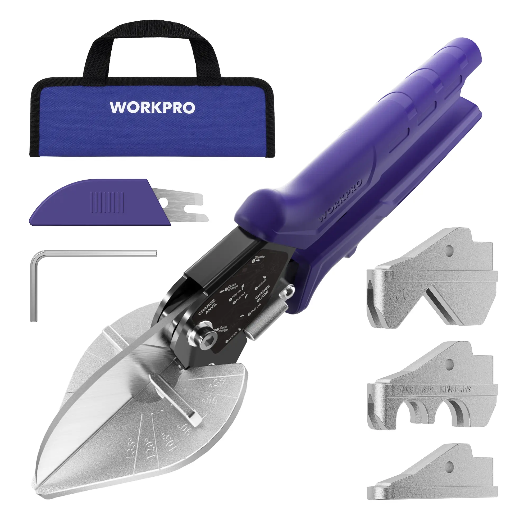 #blackfriday WORKPRO Miter Shears with 4 Anvils & Blade, Quarter Round Cutter Tool