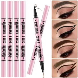 2-In-1 Eyebrow Pencil & Eye Liner, Ultra-Fine Tip, Natural Look, Waterproof Sweatproof, Multiple Colors, Ideal for Beginners & Professionals, Eyebrow Makeup Products
