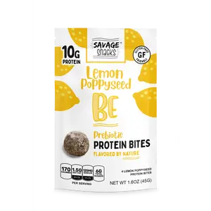 Lemon Poppyseed Prebiotic Protein Bites