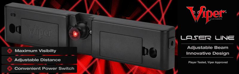 Viper Lighted Dart Throw Line - Black Design, Compact Size, Red Light for Enhanced Visualization