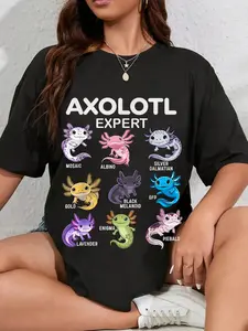 100% Cotton Cute Axolotl Tee for Boys & Girls or Men - Axolotl T-Shirt
