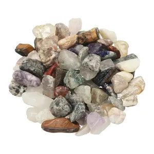 PETAXCELL Crystal Chips Stone, 0.44 Lb Fluorite Gravel Rocks (Colorful Quartz, 9 - 40 Mm)