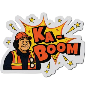 Edgar Montrose KaBoom Die-Cut Sticker | Custom Vinyl Decal