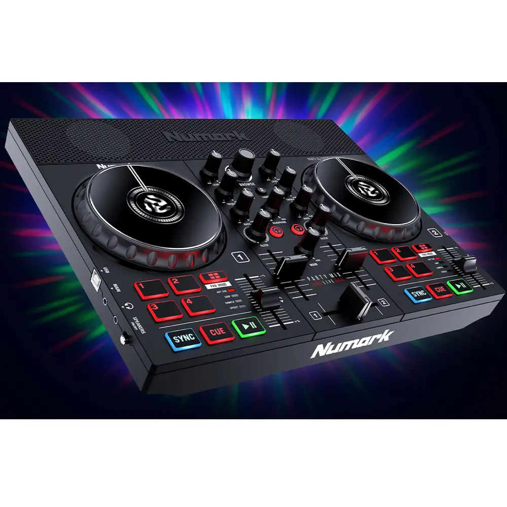 Party Mix Live DJ CONTROLLER WITH BUILT-IN LIGHT SHOW AND SPEAKERS