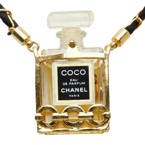 Pre-owned CHANEL 1 Small Leather Goods Perfume Bottle Pendant Necklace GZ