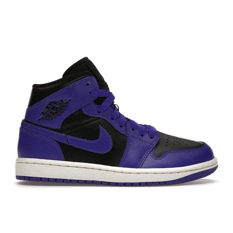 Jordan Women's 1 Mid Purple Black, from StockX