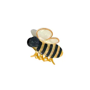 Solar Eclipse Hand-painted Bee Claw Hair Clip
