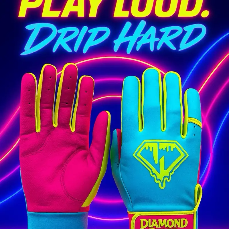 Diamond Drip 2.0 Batting Gloves Neon Heatwave