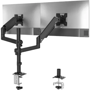 Dual  Mount, 13-33 Inch Adjustable Dual  Arm for Desk Holds Max 19.8 lbs Screens, Swivel Vesa Bracket with C Clamp, Grommet Mounting,  Arms for 2 Monitors (GSDM002)