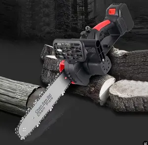 Chainsaw Cordless 12-inch, Electric HandHeld Chain Saw, 12-in Portable Chainsaw Battery Powered Saws for Trees Wood Cutting, Battery and Charger Included