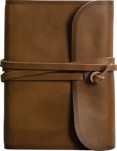 ESV Large Print Compact Bible, Red Letter (Natural Leather, Brown, Flap with Strap)