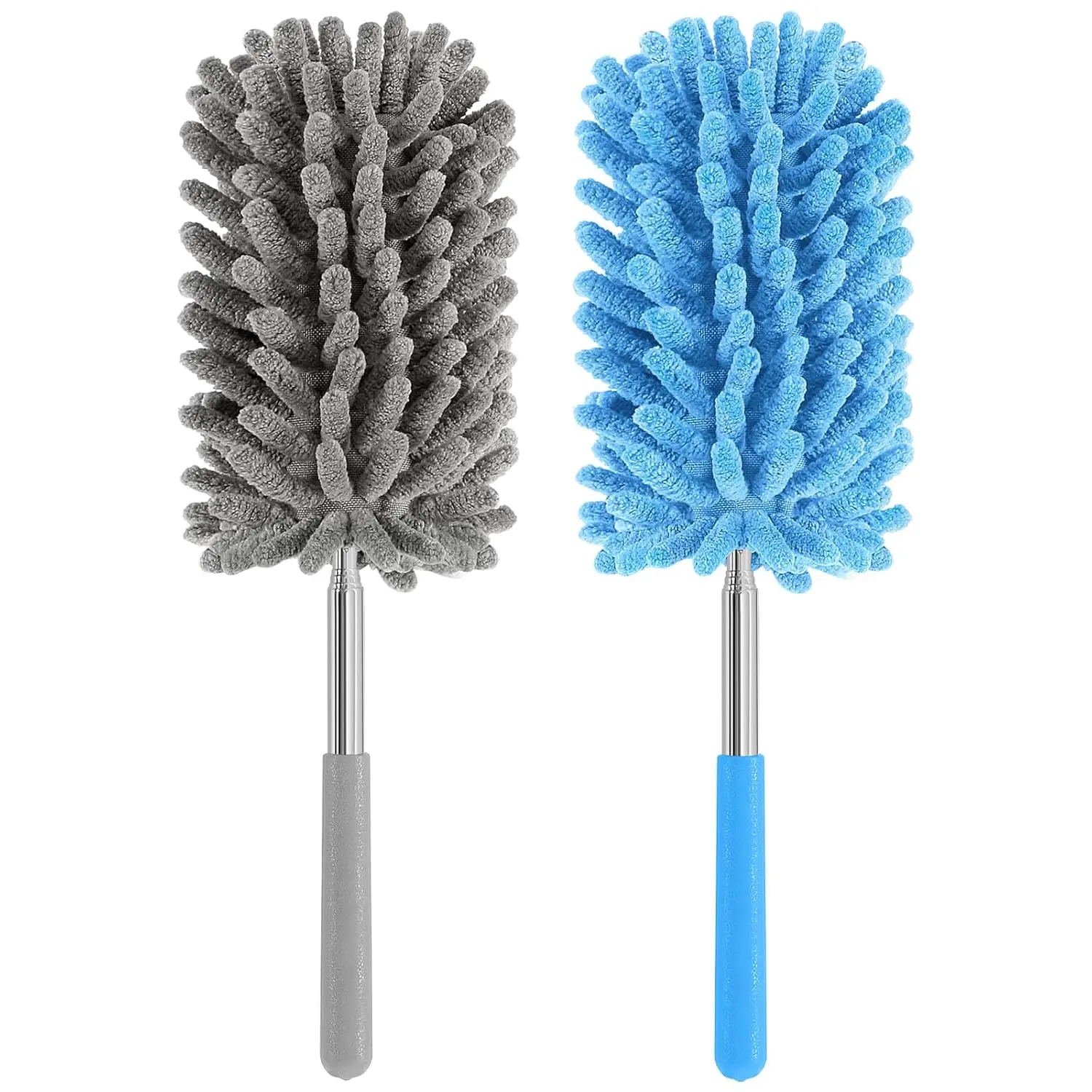 Mini Duster for Cleaning, 360? Bendable Hand Dusters with Extension Pole, Washable Small Duster for  Interior, Office, Furniture