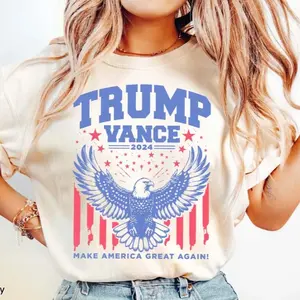 Trum Shirt, Trum Vance 24 T-Shirt, Trump shirt, JD Vance, Eagle, Trump Shot Tshirt, Trum 2024 Oversize Shirt Unisex Casual Cotton