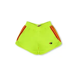 KIDS 5 STRIPE FLEX JOGGER SHORT - NEON YELLOW