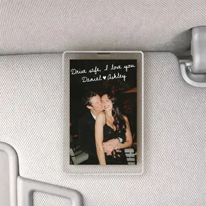 Personalized Couple Photo Car Visor Clip, Drive Safe I Love You, Gifts For Boyfriend, Husband, Valentines Gift For Him, Drive Safe Gift