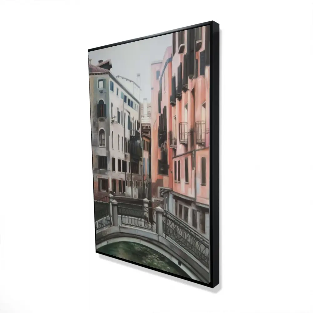 Begin Home Decor 2081-3624-AR11 24 x 36 in. Venice - Coral Architecture Framed Canvas for Home Decor