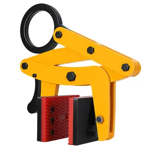 Explorinox Heavy-Duty Stone Lifting Clamp 705 Lbs Capacity Adjustable 0-2.6" Opening Non-Slip Pads for Granite Marble Concrete Slabs Low-Carbon Alloy Steel
