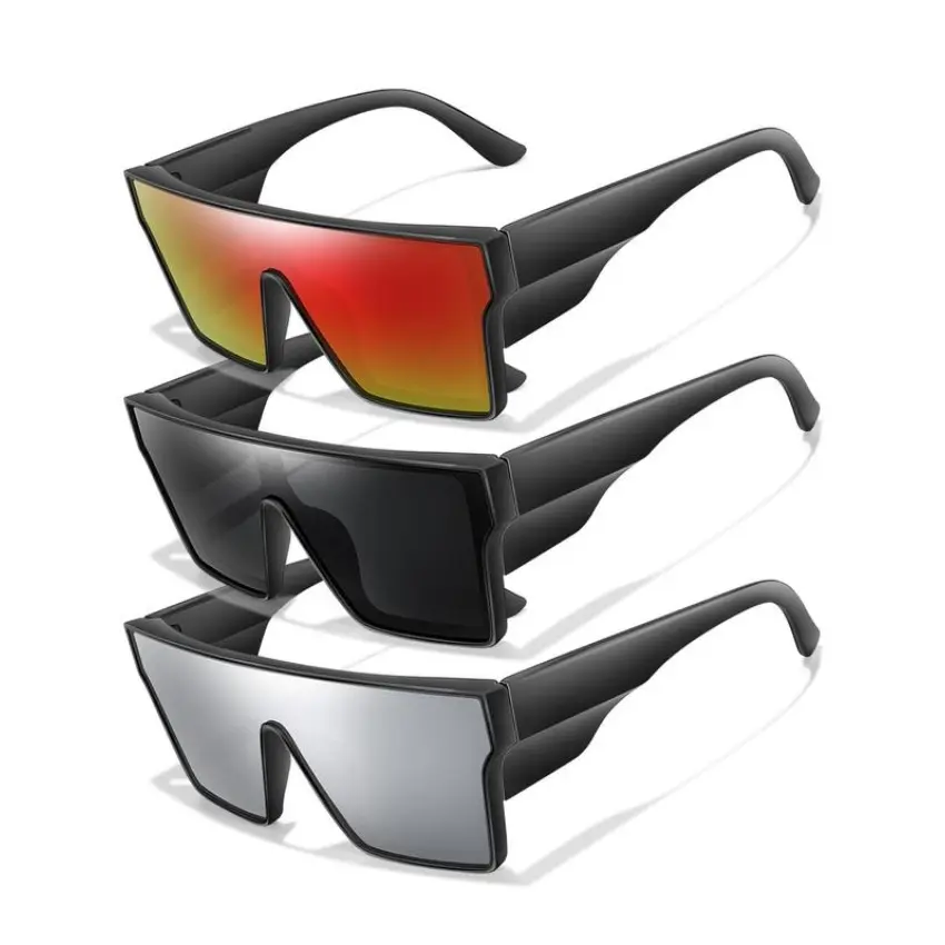 Flat Top Unisex Sunglasses Tinted Polarized Lenses Outdoor Sports Eyewear Cycling Running Fishing Driving with UV Protection Anti Glare Lightweight Frame, Sunglasses For Women, Men's Sunglasses