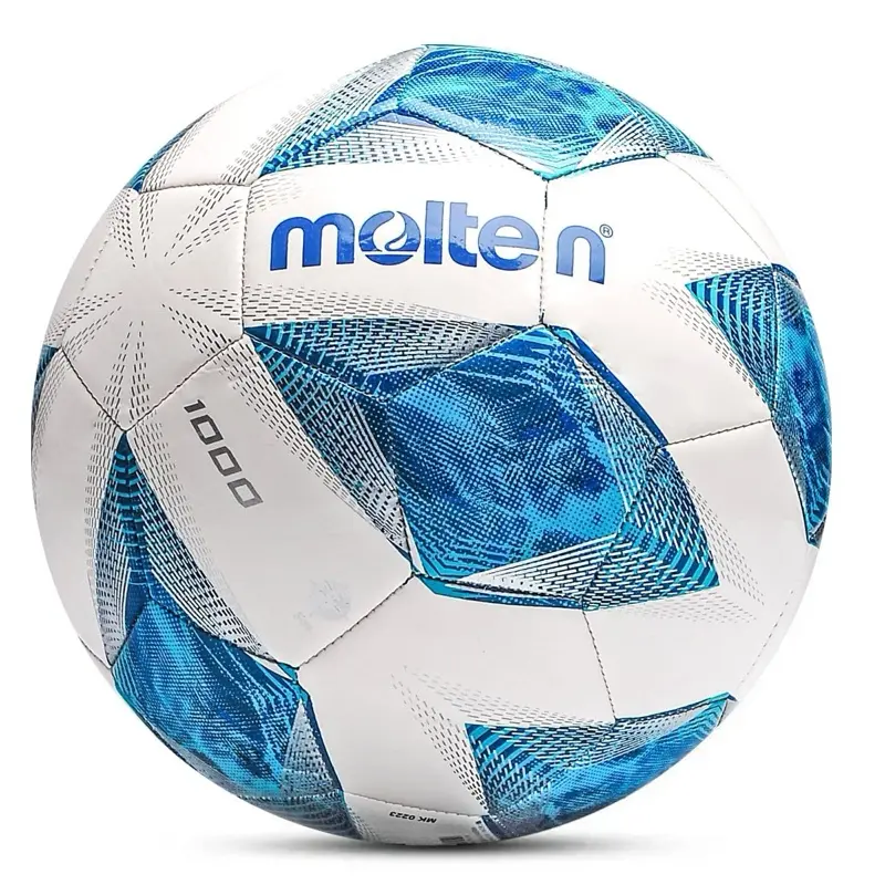 MERAZO FA1000 Size 5 Training Football Ball for Adults, Molten Aerodynamic Design, TPU Soft Leather Soft Touch, for 11-a-Side Matches & Casual Play, Better Flight Characteristics