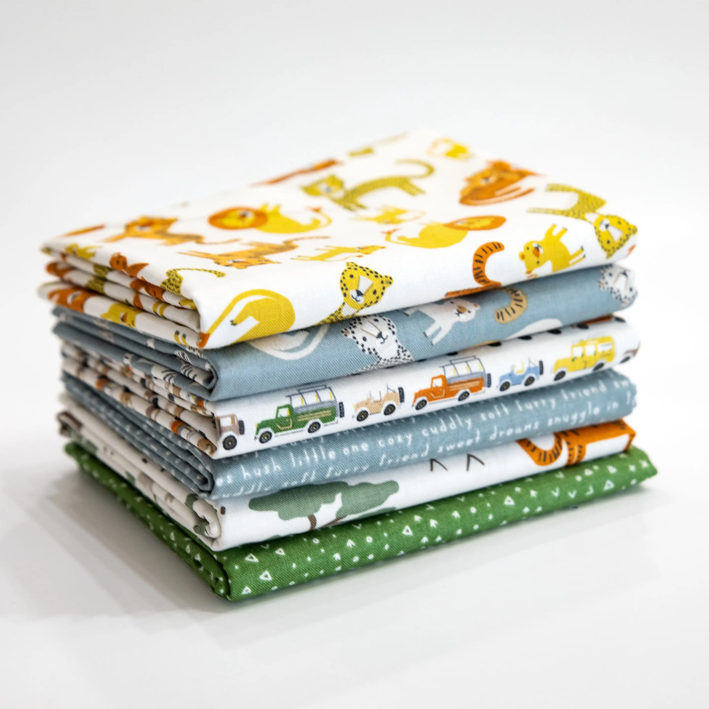 Leo and Savannah Safari Themed Curated 6 piece Fabric Bundle