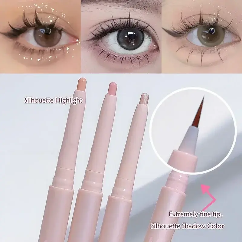 Double-headed Lying Silkworm Pencil Natural Non-smudge Matte Pearlescent Fine Flash Brightening Shadow Pen Highlighting Pen