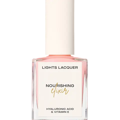 Nourishing Elixir Base Coat - Milky Pink Shimmer Nail Treatment made to revive dull, dry, or brittle nails