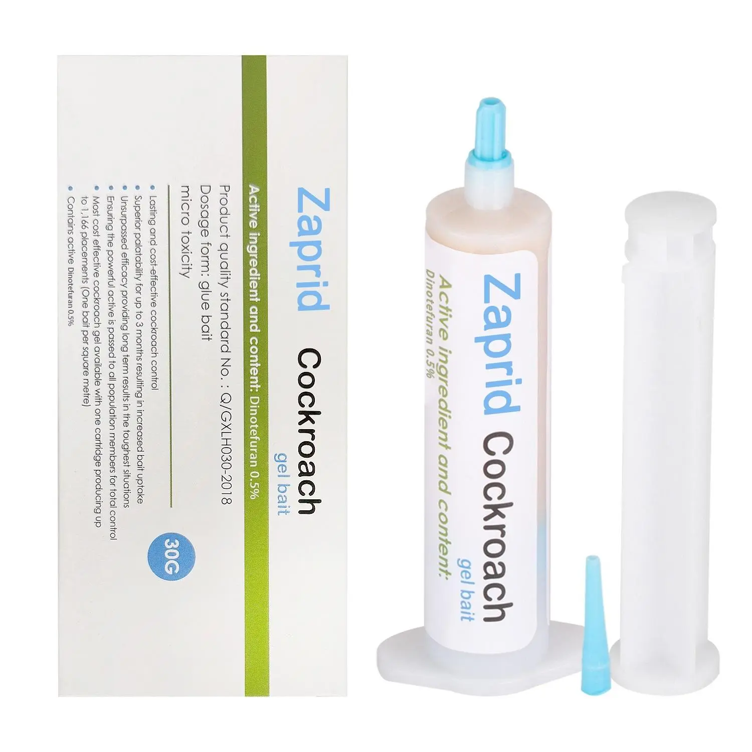 Indoor Cockroach Exterminator, Insect Repellent, 1 tubes x 30g, 1 plungers and 2 tips, German Cockroach Pest Control, Can be used indoors and outdoors, Cockroach Killing Gel for American Cockroaches, German Cockroaches and other major cockroach species ti