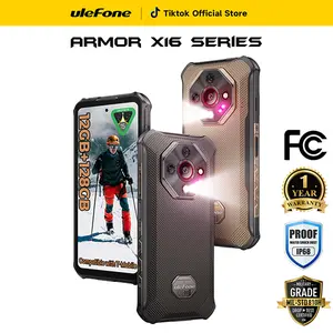 Ulefone Armor X16/Armor X16 Pro Unlock Rugged Phone,10360mAh(33W),133 Lumens Glare Flashlight,12+128GB/2TB,48MP+20MP+16MP Camera+2MP Macro Cam,Android 15,6.56'' 90Hz Screen,GPS & 3 Card Slots(2Sim+1Micro SD),Widevine L1,NFC AI 4G Smartphone