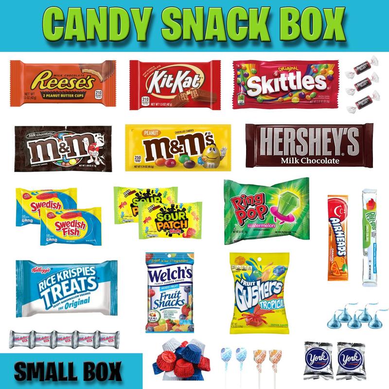 The Ultimate Candy Box Birthday Candy Box - Candy Snack Box College Care Package | Sweet Treats Cookies Gift for Students Snack Basket