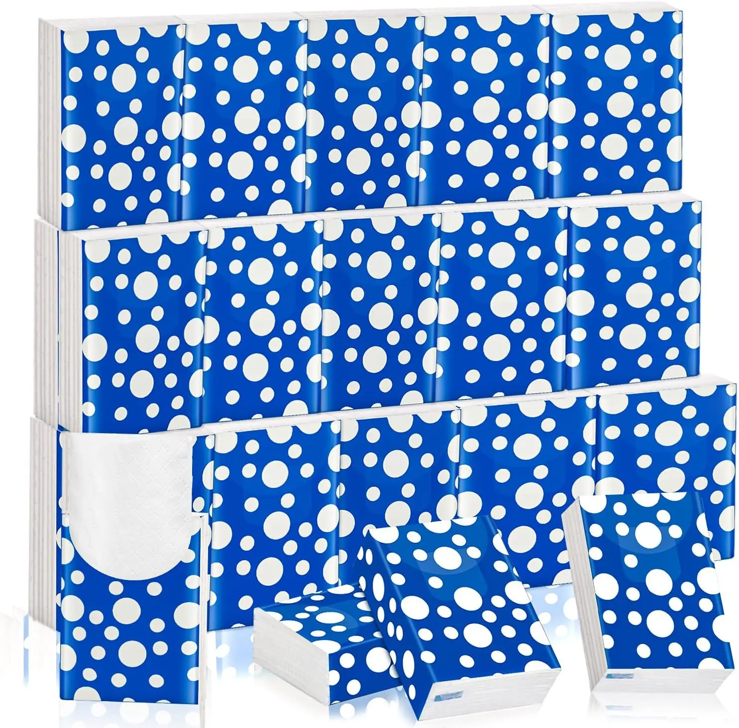 25 Pack Pocket Tissues Travel Packs 250 Sheets Travel Size Tissue Packs 3 Ply Unscented Small Mini Individual Portable Tissue Pack with Unique Embossing for Purse Holiday Travel Party