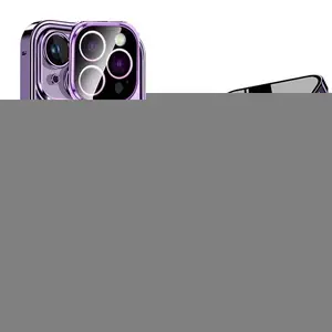 Double Glass Anti-Peep Privacy Magnetic Adsorption Case, Camera Lens Protection Cover, iPhone 16, 15, 14 Pro Max, 16Plus, 16Pro