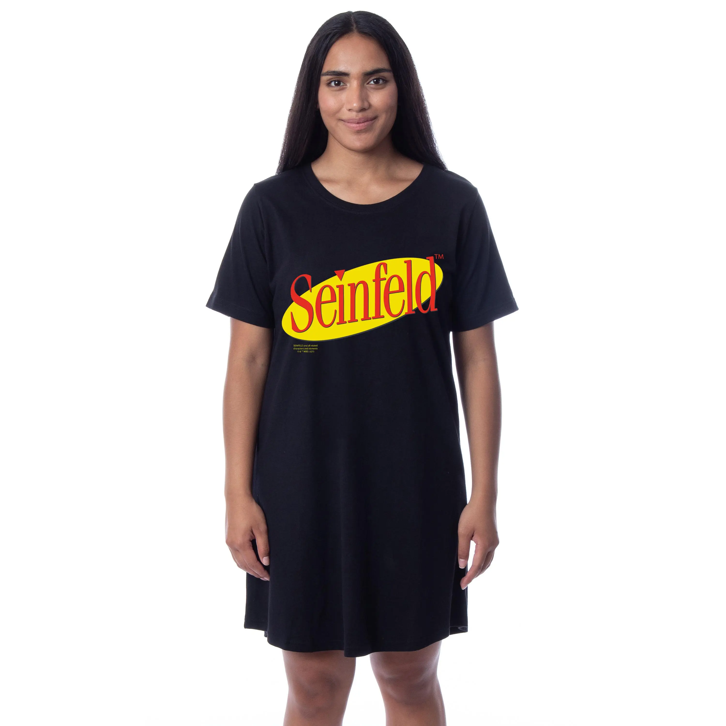 Seinfeld Womens' TV Show Logo Icon Nightgown Sleep Pajama Shirt