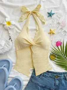 Fashionable, Elegant, Versatile, Sexy, Cropped Spaghetti Strap Women's Vest, Womenswear