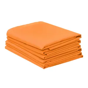 REGALWOVEN 6Pcs Polyester Cloth Napkins, Solid Washable Fabric Napkins, Perfect for Weddings, Parties 19x19inch Orange