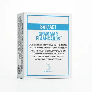 SAT/ACT Grammar Flash Cards by Growth Wise
