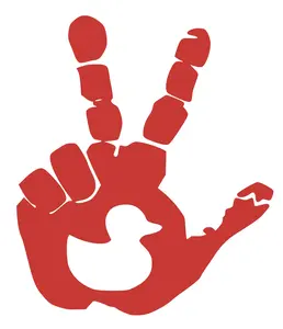 Set of Duck Hand Wave Peace Wave Decals for Side Mirrors- Duck Hand Wave mirror decals Left & Right