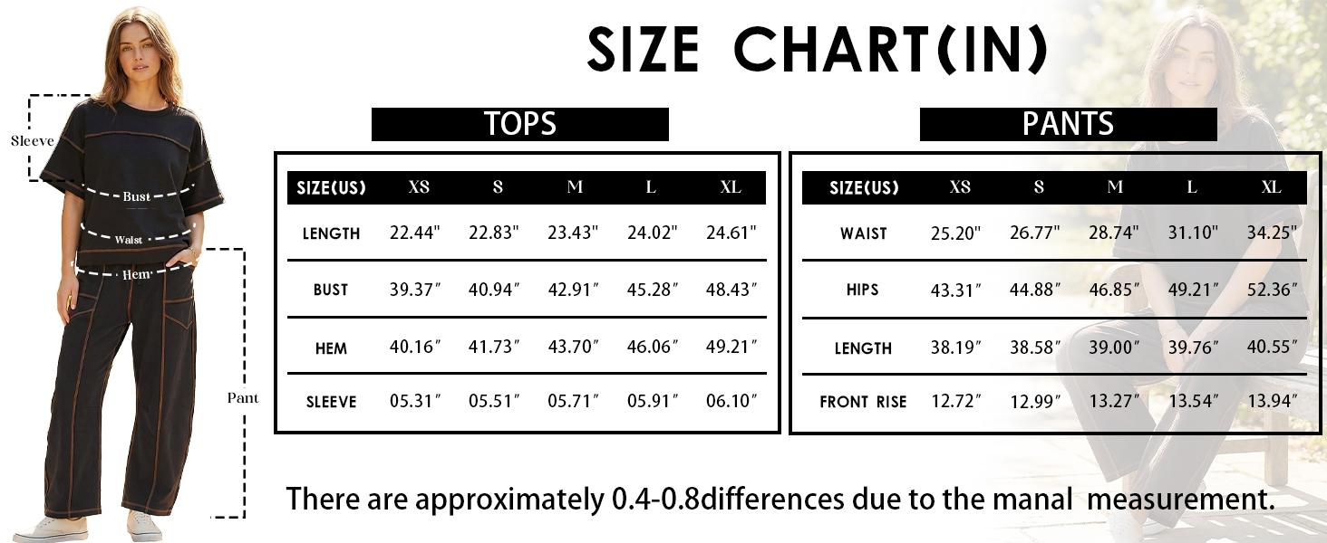Hixiaohe Two-piece women's sportswear set Cropped T-shirt with square neckline Wide-leg pants with drawstring Sportswear for travel Casual wear
