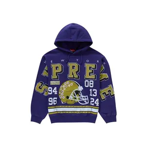 Supreme Men's Champions Studded Hooded Sweatshirt Purple, from StockX