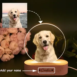 Personalized Dog Paw LED Photo Frame | Custom Multi Pet Picture Display | Warm Glow Keepsake Gift for Dog Lovers