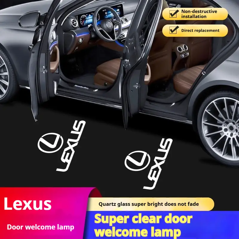 LED Car Door Logo Projector Welcome Ghost Shadow Light Accessories For LEXUS RX ES GX LS LX IS GS RC UX Series IS250 IS300 IS350