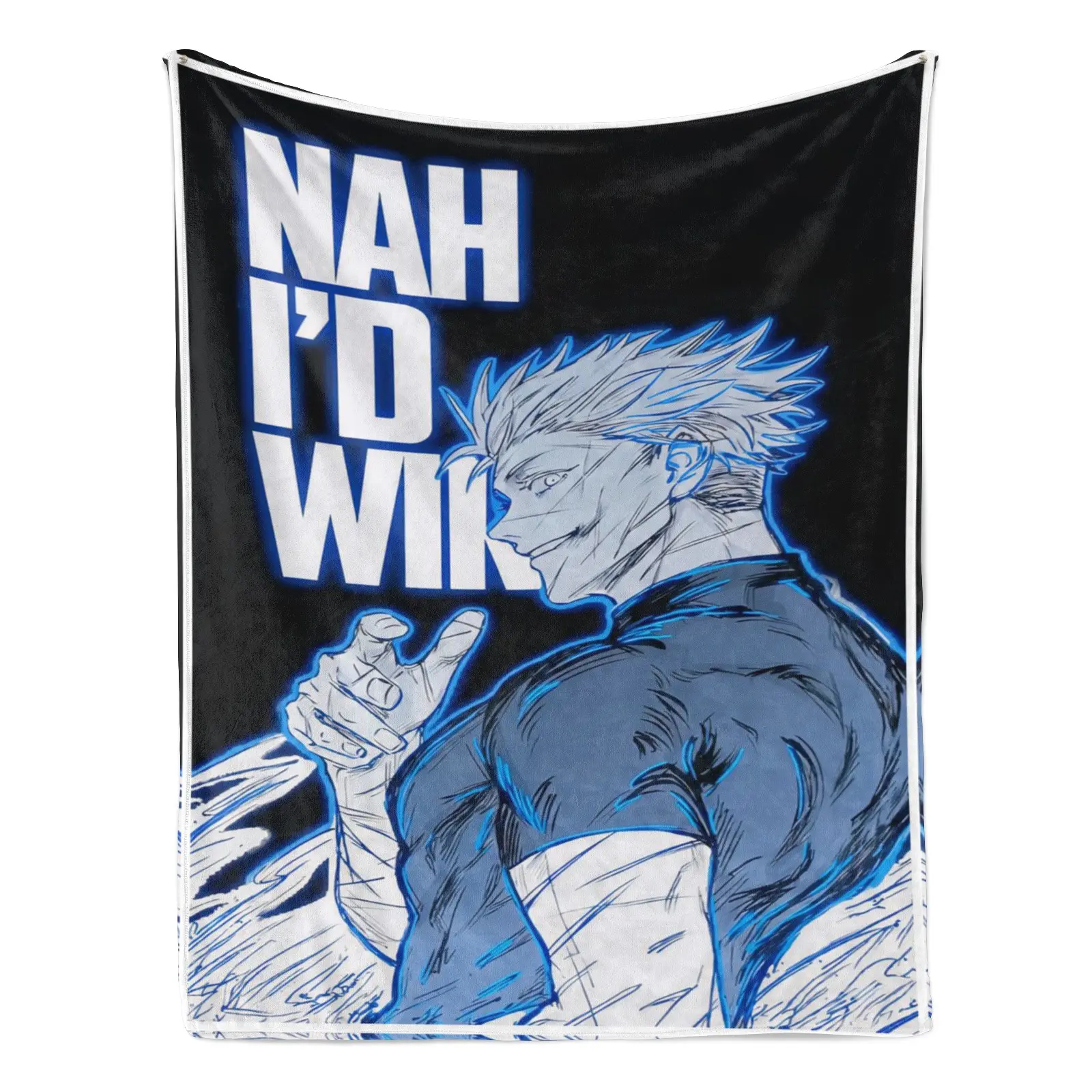 Gojo Satoru Character Art Cozy Throw Blanket - Soft Fabric, Vibrant Print, Cozy Look for Living Room Decor