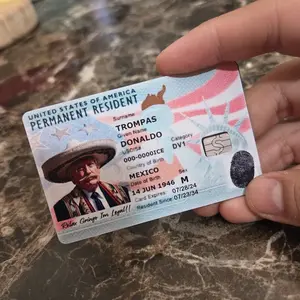 Funny Credit Card Sticker with Donald Trump's Image - United States of America Permanent Resident Design - Unique and Hilarious Gift