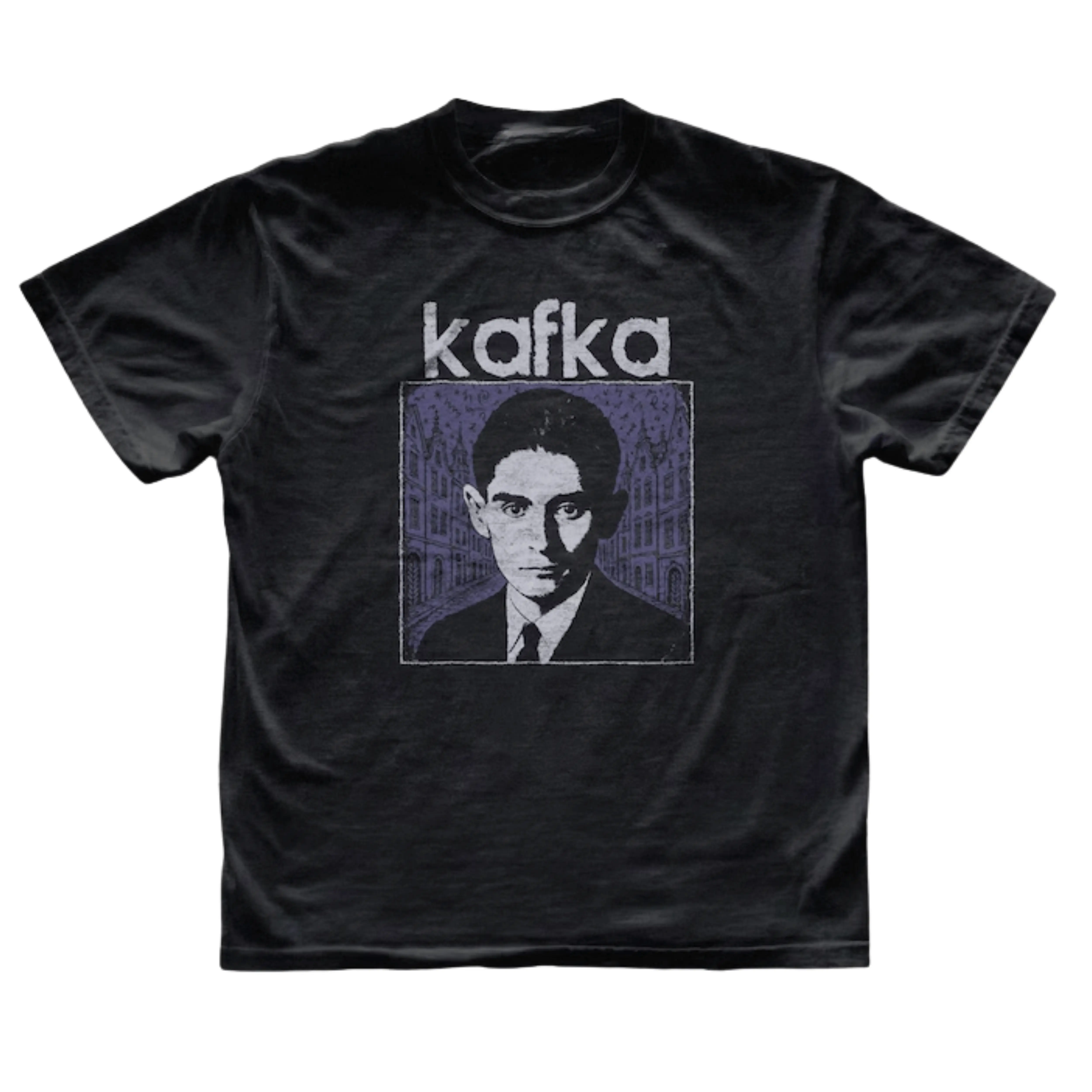 Gildan Men's and Women's T-shirt, Vintage Franz Kafka Portrait Graphic Tee, Metamorphosis Novel Shirt, Existentialist Writer Top, The Trial Book Merch, Dark Academia Aesthetic Apparel, Classic Literature Gift for Book Lovers, Bookish Streetwear