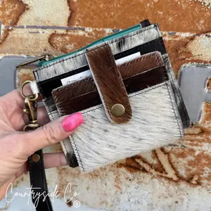 Cowhide Wristlet Wallet