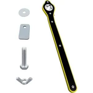 Jack Ratchet Wrench, 360? Swivel Labor-Saving Scissor Jack Lift Speed Handle Tool for Tire Wheel, Positive& Reversal Knob Design Jack Lug Wrench for Travel, , SUV,  (Black)