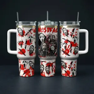 Ghost Face Scream 2026 Tumbler Cup, Movies 2026 Fan Cup, Gifts For Friend