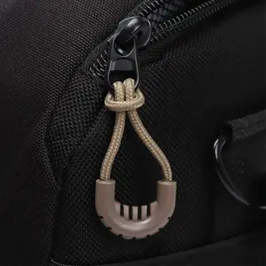 Multi-functional zipper rope, black camping gear, anti-theft zipper extended tail rope, bag clip, outdoor travel set, Adjustable Hooks Zipper
